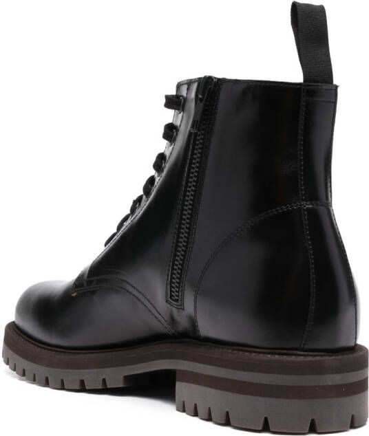 Common Projects number-motif combat boots Brown