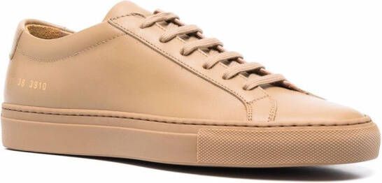 Common Projects polished-finish lace-up sneakers Brown