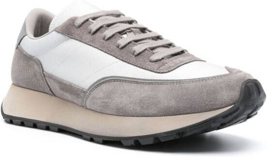 Common Projects reflective-panel suede sneakers Grey