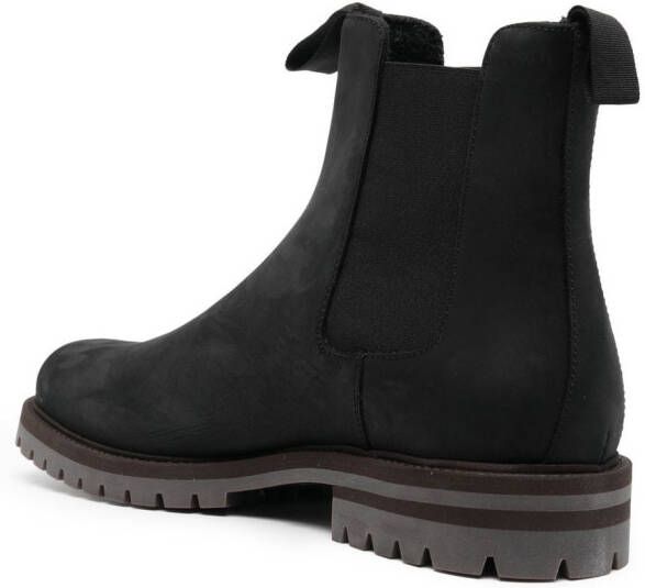 Common Projects ridged leather Chelsea boots 7547 BLACK