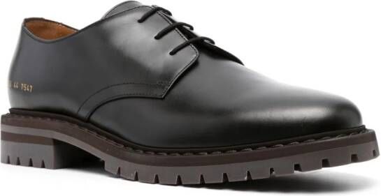 Common Projects serial-number leather Derby shoes Black