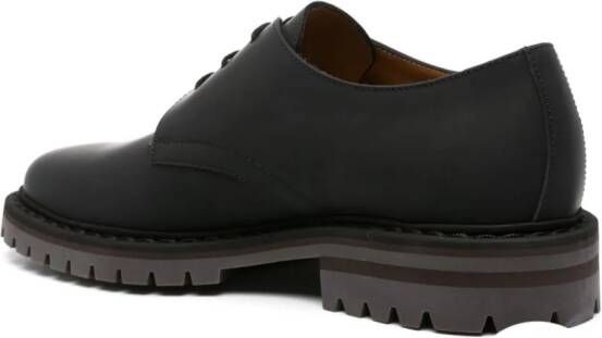 Common Projects serial number-print leather Derby shoes Black