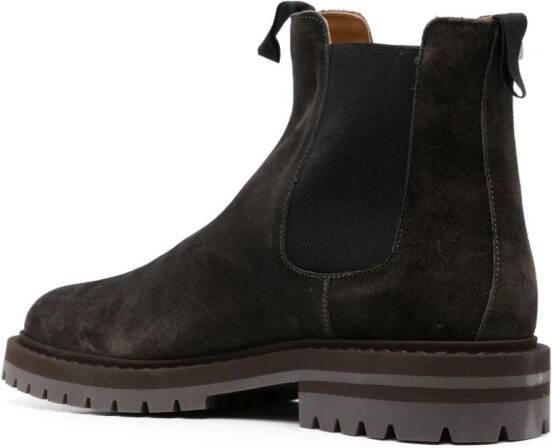 Common Projects serial-number suede Chelsea boots Black