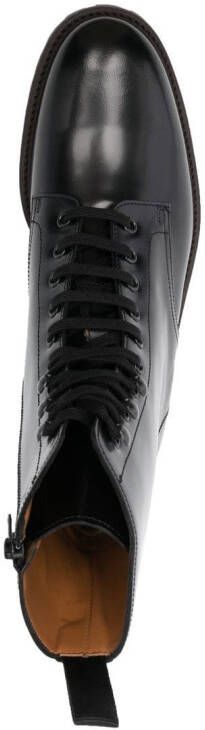 Common Projects side logo-print lace-up boots Black