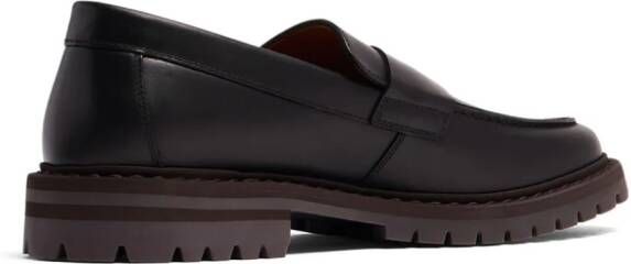 Common Projects stamp-detail leather penny loafers Brown