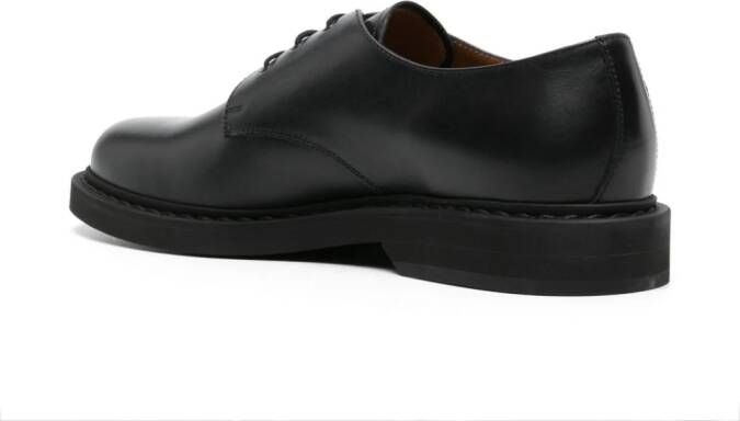 Common Projects stamped-numbers leather Derby shoes Black