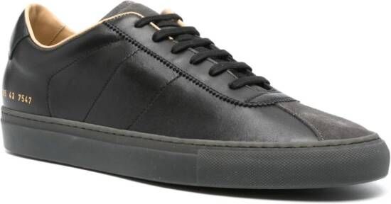 Common Projects suede-panel leather sneakers Black
