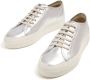 Common Projects Tournament Low metallic-leather sneakers Silver - Thumbnail 4