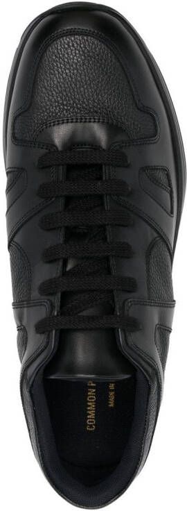 Common Projects Track Technical leather low-top sneakers Black