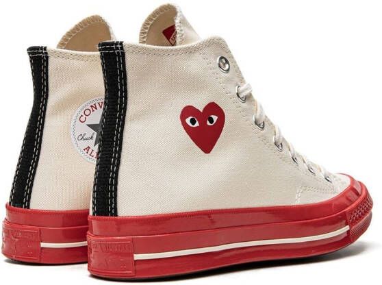 Converse x CdG Play Chuck 70 High "Pristine Red" sneakers White