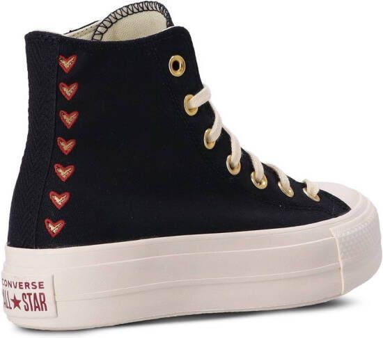 Converse Chuck Taylor All Star Hearts platform sneakers Black