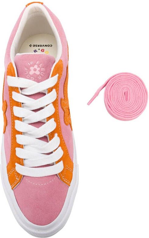 Converse floral embellished sneakers Pink
