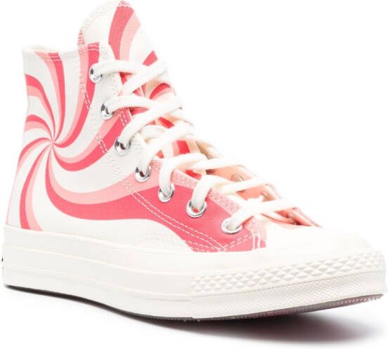 Converse graphic-print high-top sneakers Pink