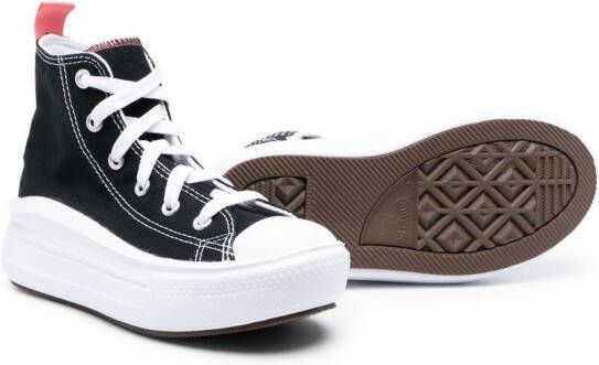 Converse Kids platform-sole hi-top sneakers Black