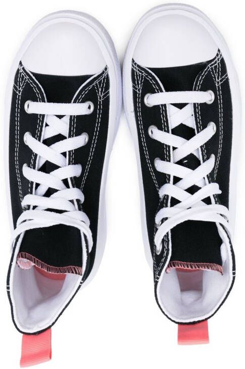Converse Kids platform-sole hi-top sneakers Black