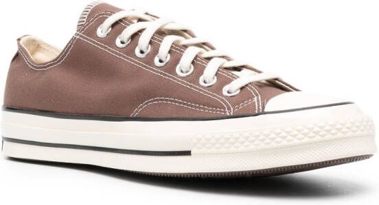 Converse lace-up low-top canvas sneakers Brown