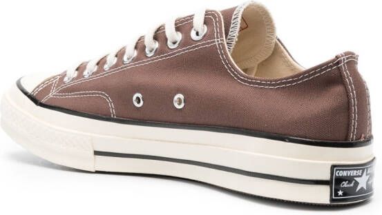 Converse lace-up low-top canvas sneakers Brown