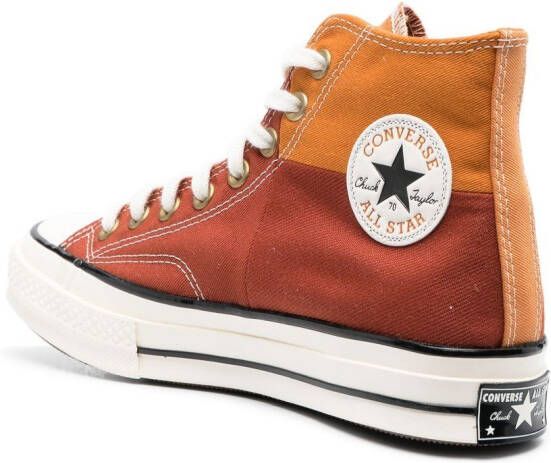 Converse logo-detail lace-up sneakers Orange