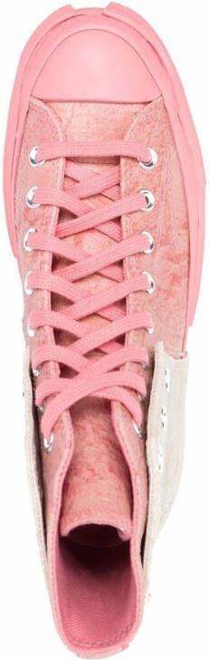 Converse patchwork high-top sneakers Pink