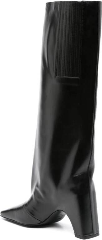 Coperni 90mm Bridge leather boots Black