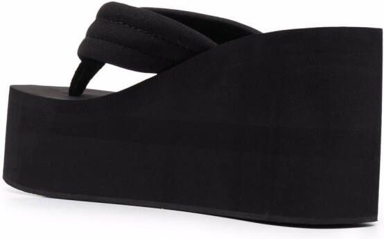 Coperni branded wedge sandals Black
