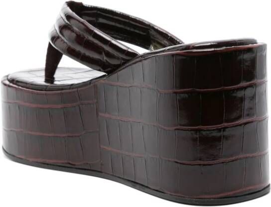 Coperni leather platform sandals Brown