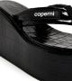 Coperni logo-patch leather platform sandals Black - Thumbnail 2