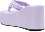 Coperni logo-patch thong-strap wedge sandals Purple - Thumbnail 3