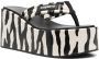 Coperni zebra-print 100mm wedge sandals Black - Thumbnail 2