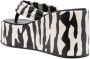 Coperni zebra-print 100mm wedge sandals Black - Thumbnail 3