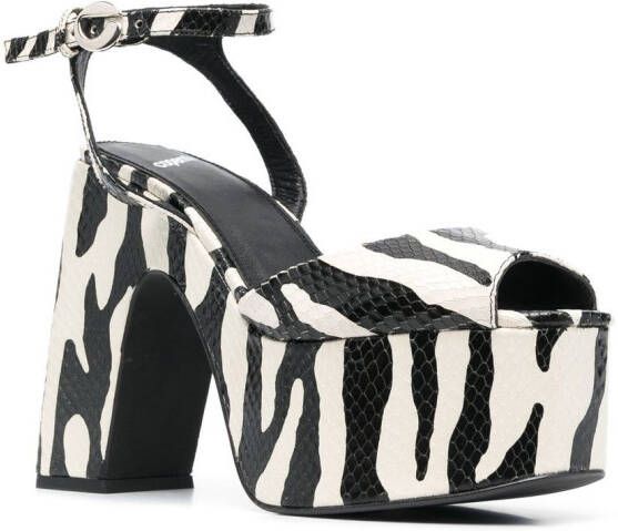 Coperni zebra-print platform-sole sandals Neutrals