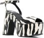 Coperni zebra-print platform-sole sandals Neutrals - Thumbnail 2