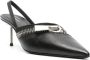 Coperni Zip 60mm leather slingback pumps Black - Thumbnail 2
