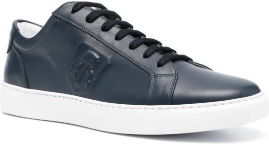 Corneliani Boston low-top leather sneakers Blue
