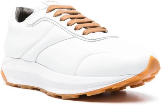 Corneliani logo-patch leather sneakers White
