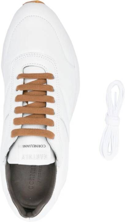 Corneliani logo-patch leather sneakers White