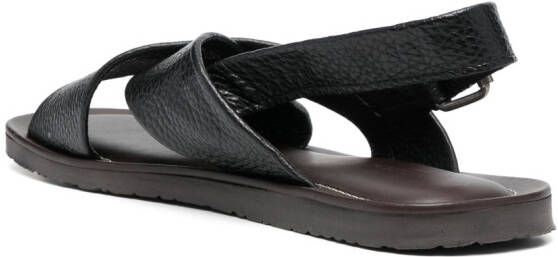 Corneliani Waikiki Beach leather sandals Black