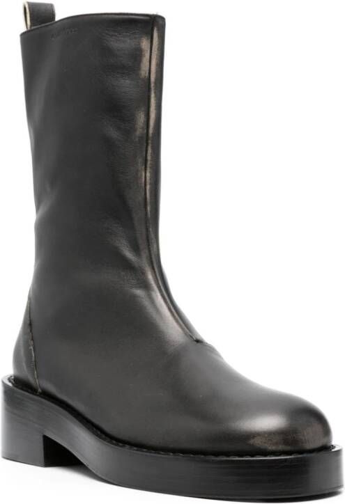 Courrèges 55mm leather ankle boots Black