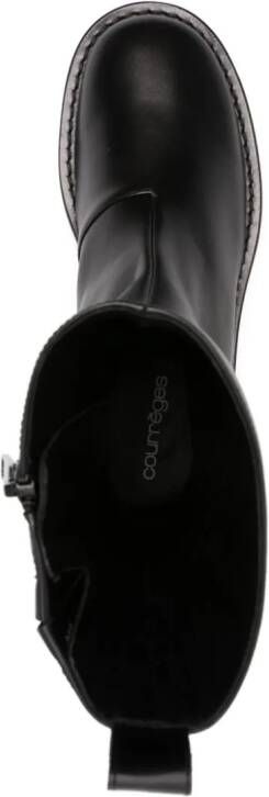 Courrèges 55mm slip-on leather ankle boots Black