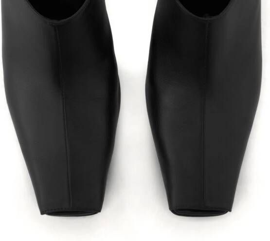 Courrèges 70mm square-toe leather mules Black