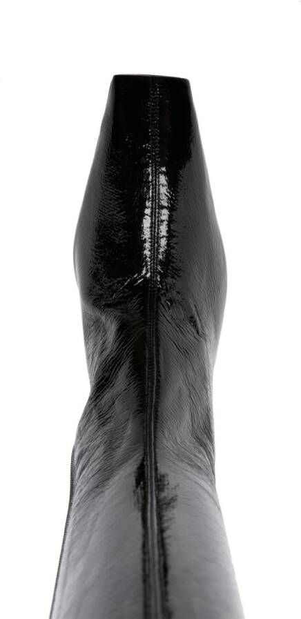 Courrèges 80mm knee-high leather boots Black