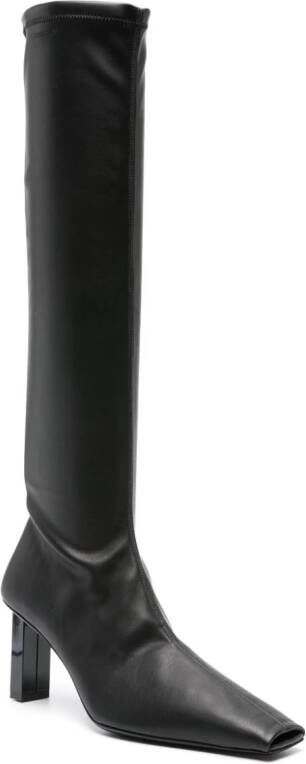 Courrèges AC Charm 70mm faux-leather boots Black