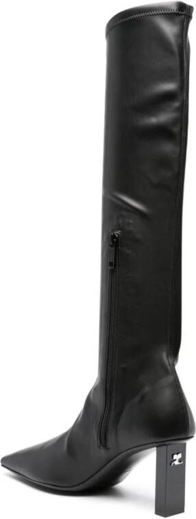 Courrèges AC Charm 70mm faux-leather boots Black