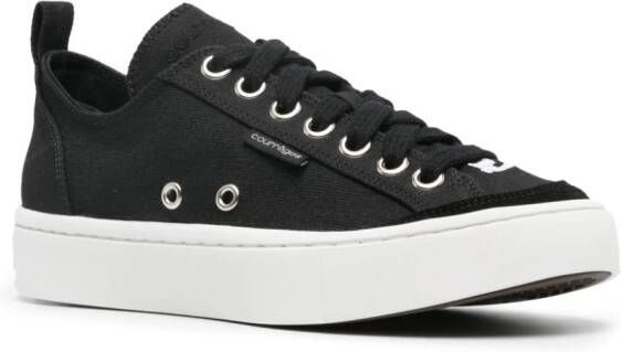 Courrèges Canvas 01 embroidered-logo sneakers Black