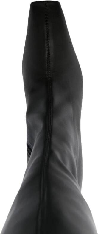 Courrèges Circle 90mm faux-leather knee-high boots Black