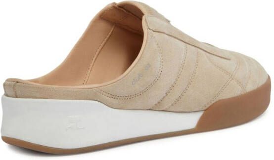 Courrèges Club 02 suede mules Neutrals