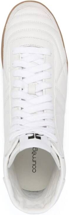 Courrèges Club02 lace-up leather sneakers White