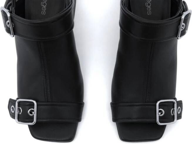 Courrèges Gogo 70mm leather sandals Black