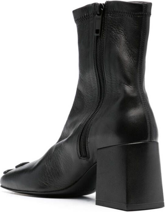 Courrèges Heritage 70mm leather ankle boots Black