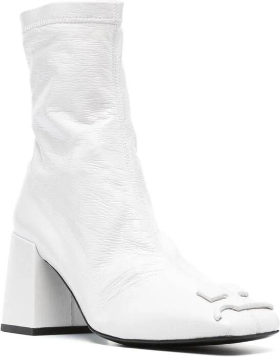 Courrèges Heritage 70mm leather boots White